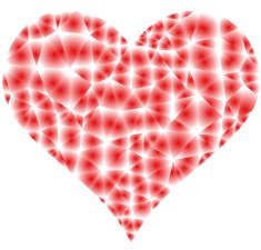 vector polygonal heart