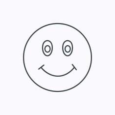 Smile icon Positive happy face sign