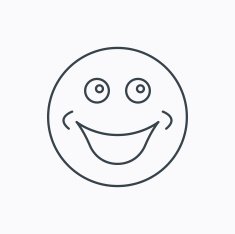 Smile icon Positive happy face sign N3