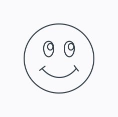Smile icon Positive happy face sign N11