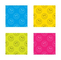 Smile icon Positive happy face sign N18