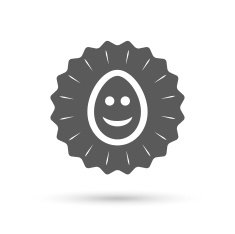 Smile egg face sign icon Smiley symbol