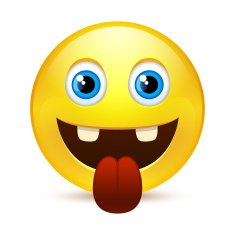 Happy smile with tongue