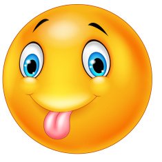 Cartoon silly face with out tongue