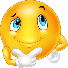 Happy cartoon emoticon thinking N2
