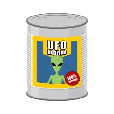Canned UFO Tin can alien Vector illustration