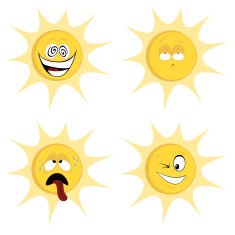 Summer sun mascots N4
