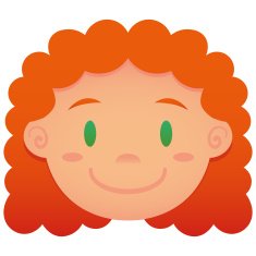 Cartoon Face Isolated On White Background N7