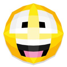 Cute Cartoon Polygonal Face Illustration Isolated N11