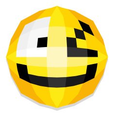 Cute Cartoon Polygonal Face Illustration Isolated N17