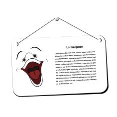 Flyer and smiley with a laugh Vector illustration