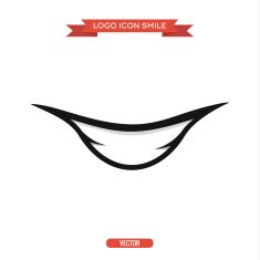 Abstract smile vector illustration icon logo flat style