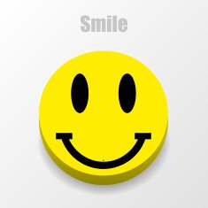 Vector yellow happy smile illustration