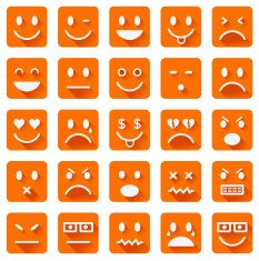 Flat smiley icons