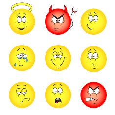 set of smileys