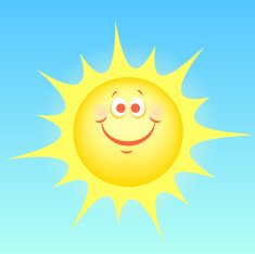 Cartoon Smiling Sun N6