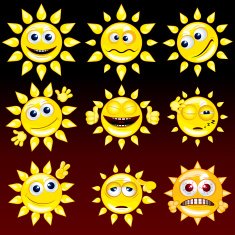 Sun Smiley Icons