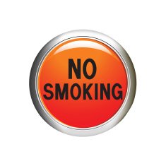 No smoking icon Internet button vector illustration