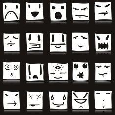 Vector Square Heads With Expressions N3