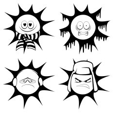 Winter sun mascots N2