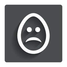 Sad egg face sign icon Sadness symbol N3