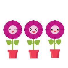 Cute flowers Kawaii japanese style N3