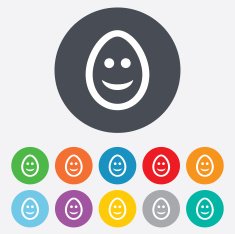 Smile egg face sign icon Smiley symbol N5