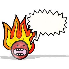 flaming face symbol (raster version)