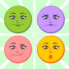 Faces Vector illustration
