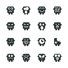 Silhouette Emoticons N3