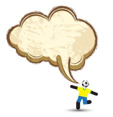 Soccer icons character with Speech Bubble N2
