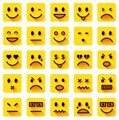 Flat smiley icons N2