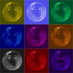 Bubbles smileys colorful