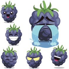 Blackberry Cartoon Set B