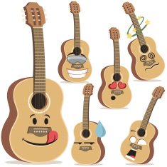 Guitar Cartoon Set A