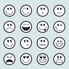 Set of vector emoticons icons