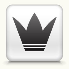 Square Button with Crown