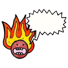 flaming face symbol (raster version) N2