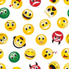 seamless pattern with emoticons N2