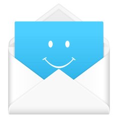 envelope with smile face symbol