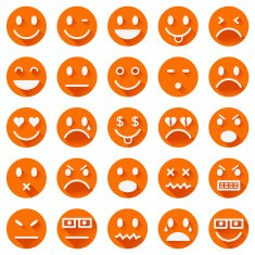 Flat smiley icons N3