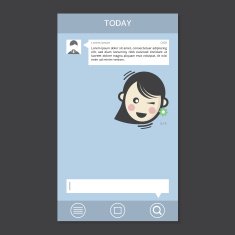 Mobile Chat Frames Message Boxes Sample Text Vector Illustration
