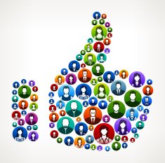Thumbs Up People Faces Community and Communication Pattern N2