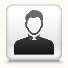 Square Button with Priest