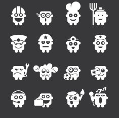 Emoticons Set 4 - White Series
