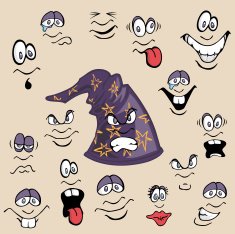 Faces for a Wizard's Hat