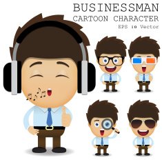 Businessman cartoon character EPS 10 vector N41
