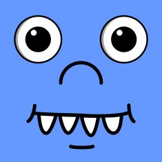 Funny cartoon face N31