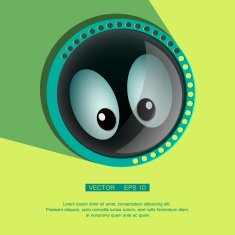 Comic spying Eyes Eyeballs vector Staring - Surprised