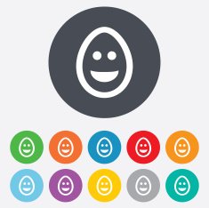 Smile egg face sign icon Smiley symbol N6